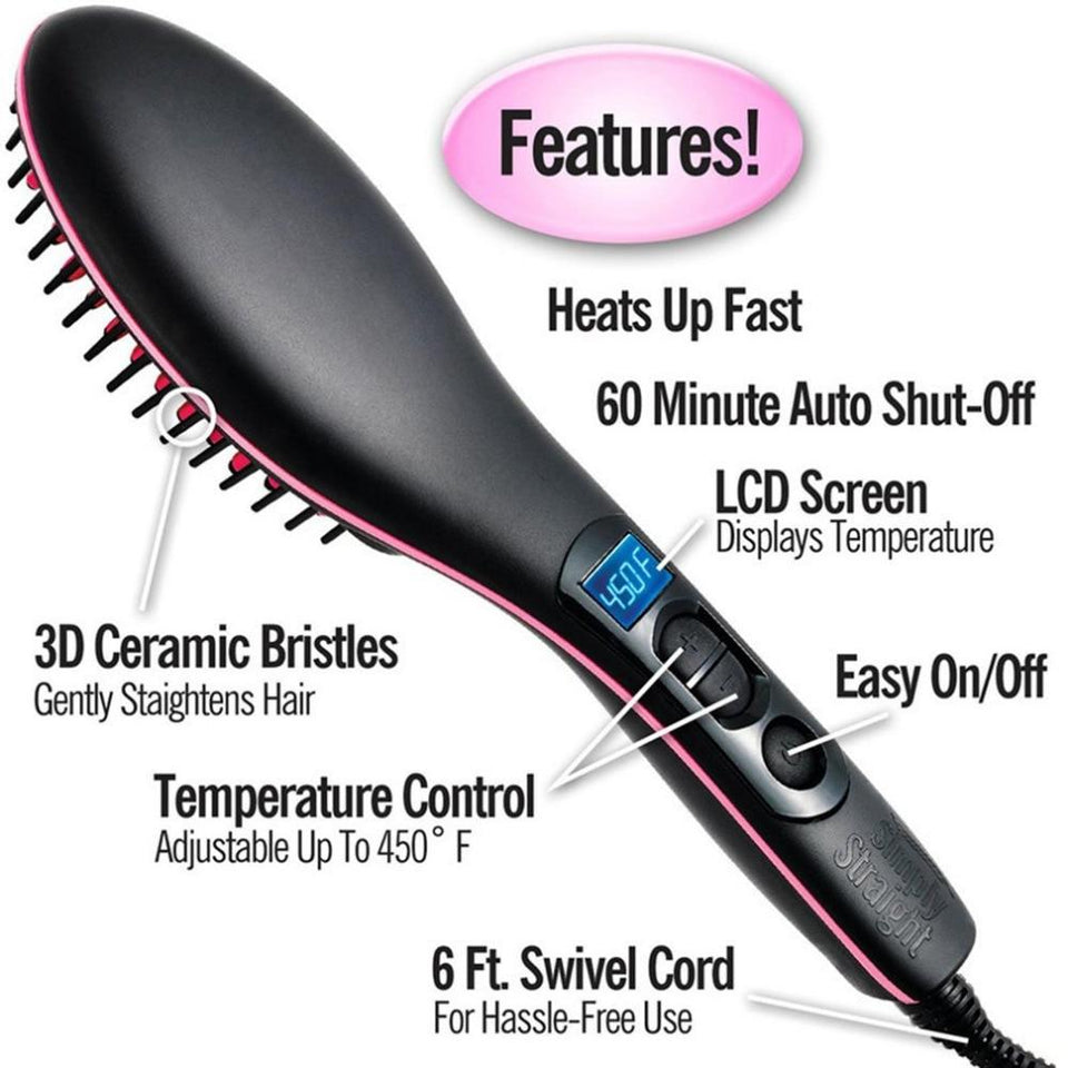 Portable Size Handheld Hair Straightening Brush