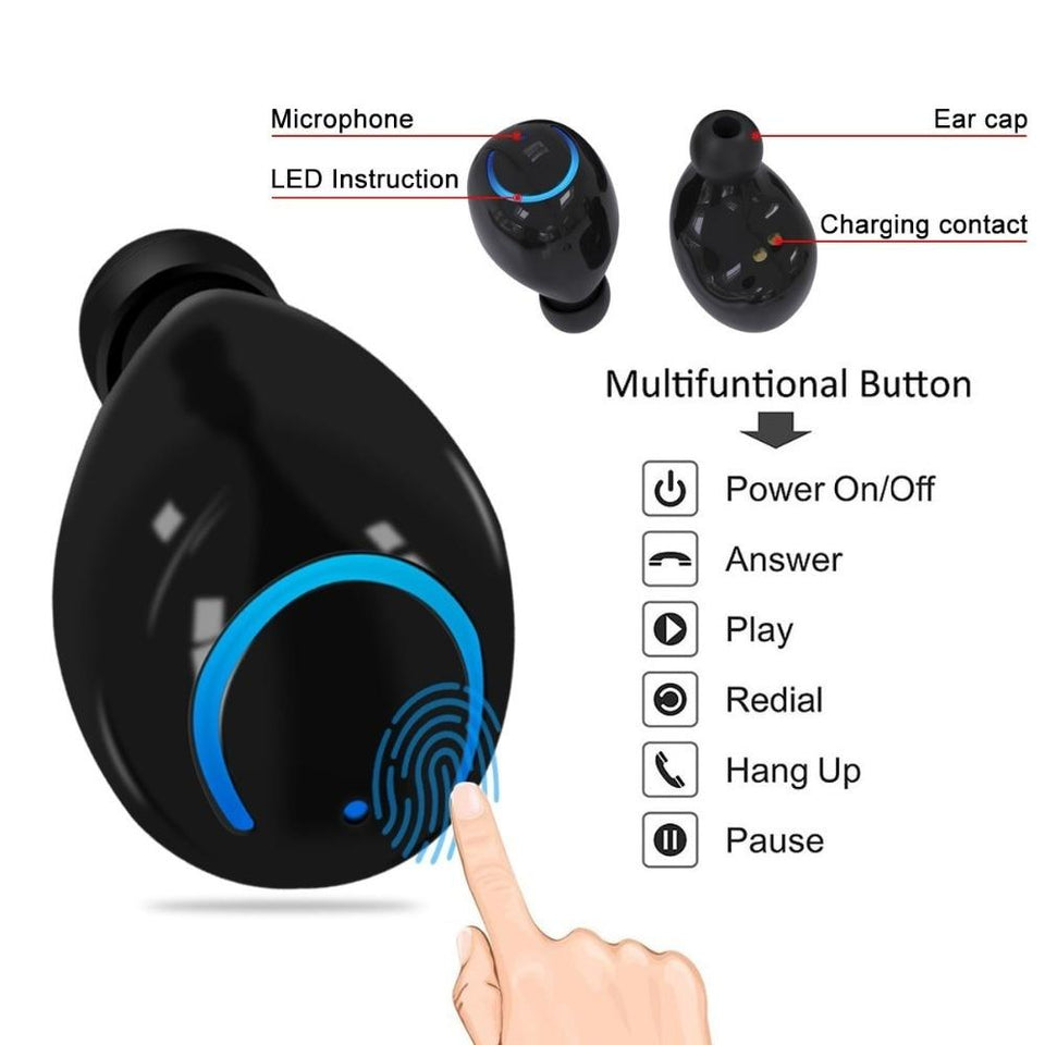 True Wireless Bluetooth Earbuds