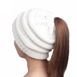 Soft Knit Ponytail Beanie