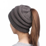 Soft Knit Ponytail Beanie