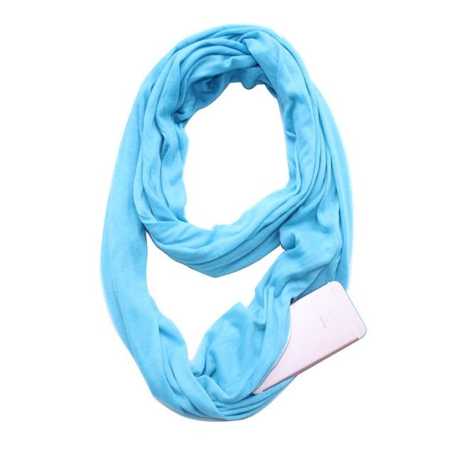 Infinity Scarf w/Secret Hidden Zipper Pocket