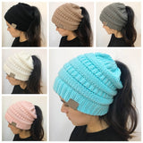 Soft Knit Ponytail Beanie