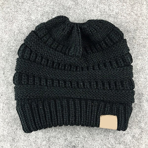 Soft Knit Ponytail Beanie