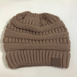 Soft Knit Ponytail Beanie