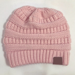 Soft Knit Ponytail Beanie